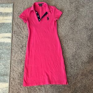Ralph Lauren hot pink Polo Dress- small